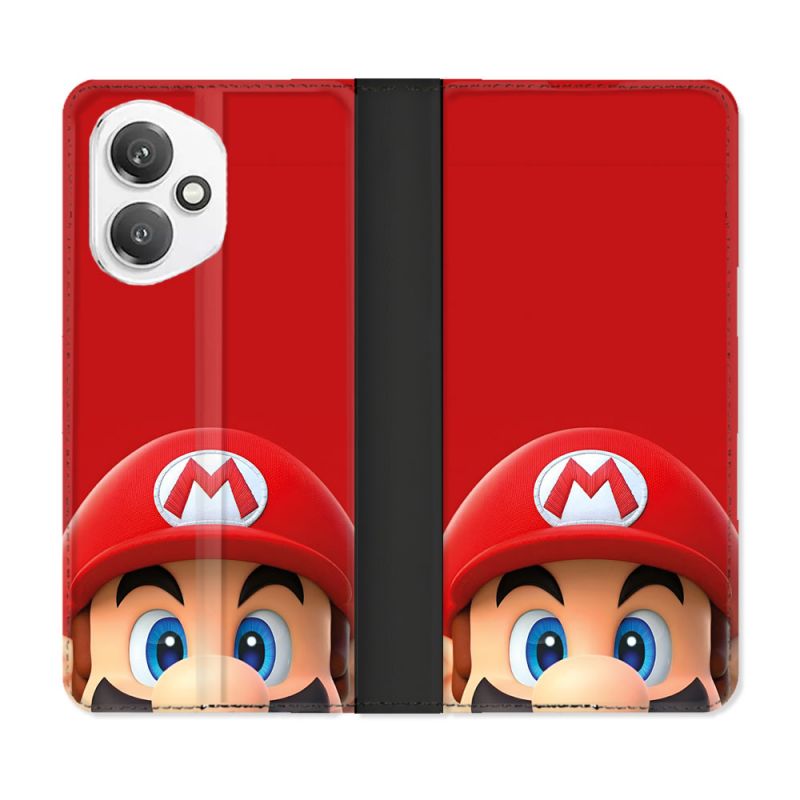 Housse cuir portefeuille Pour Honor 400 5G Mario Rouge