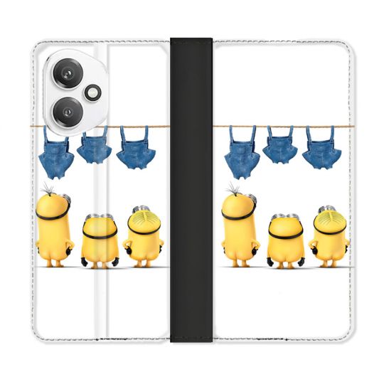 Housse cuir portefeuille Pour Honor 400 5G Minions Nus