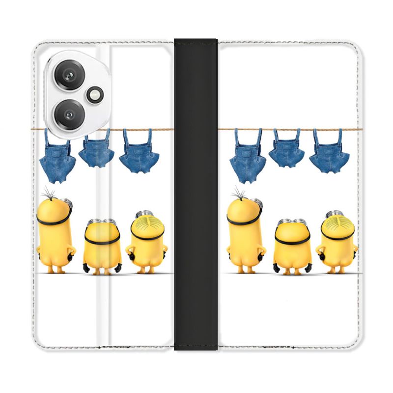 Housse cuir portefeuille Pour Honor 400 5G Minions Nus