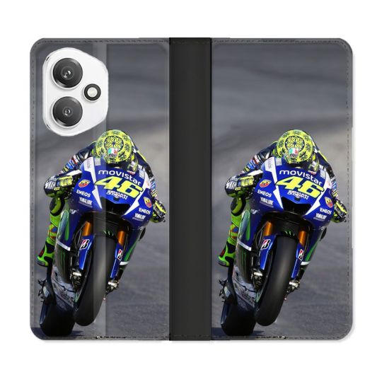 Housse cuir portefeuille Pour Honor 400 5G Moto Course GP Wheeling 46