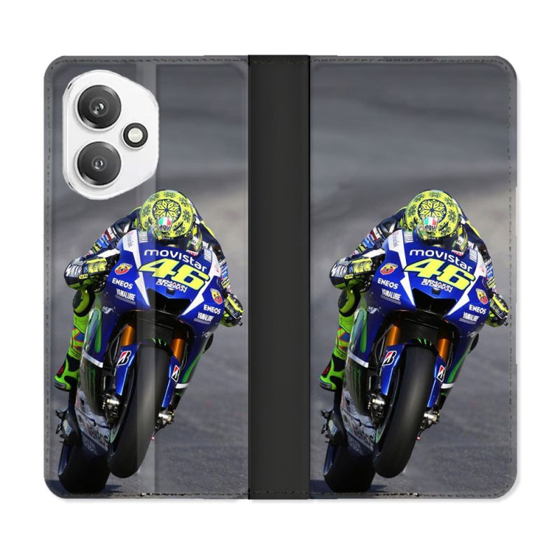 Housse cuir portefeuille Pour Honor 400 5G Moto Course GP Wheeling 46