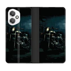 Housse cuir portefeuille Pour Honor 400 5G Moto Harley Vintage