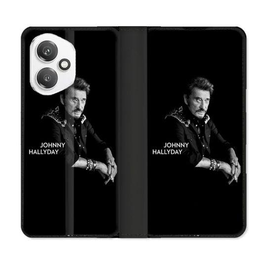 Housse cuir portefeuille Pour Honor 400 5G Musique Johnny Hallyday Noir