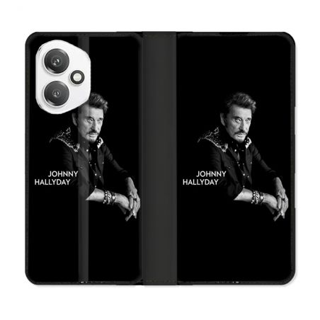 Housse cuir portefeuille Pour Honor 400 5G Musique Johnny Hallyday Noir