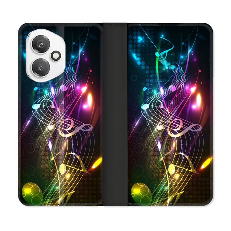 Housse cuir portefeuille Pour Honor 400 5G Musique Partition Multicolore