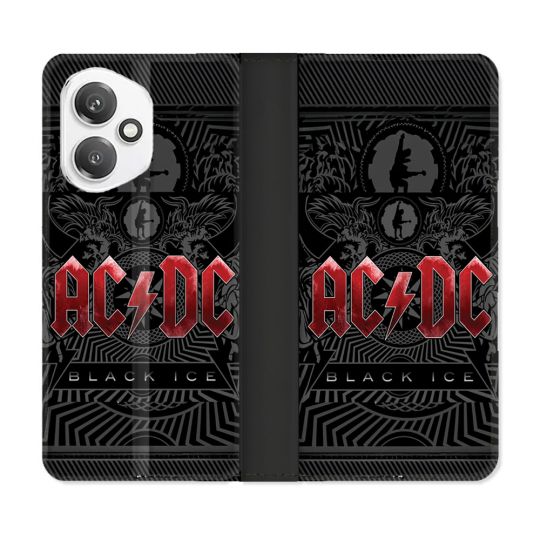 Housse cuir portefeuille Pour Honor 400 5G Musique Rock ACDC Rouge