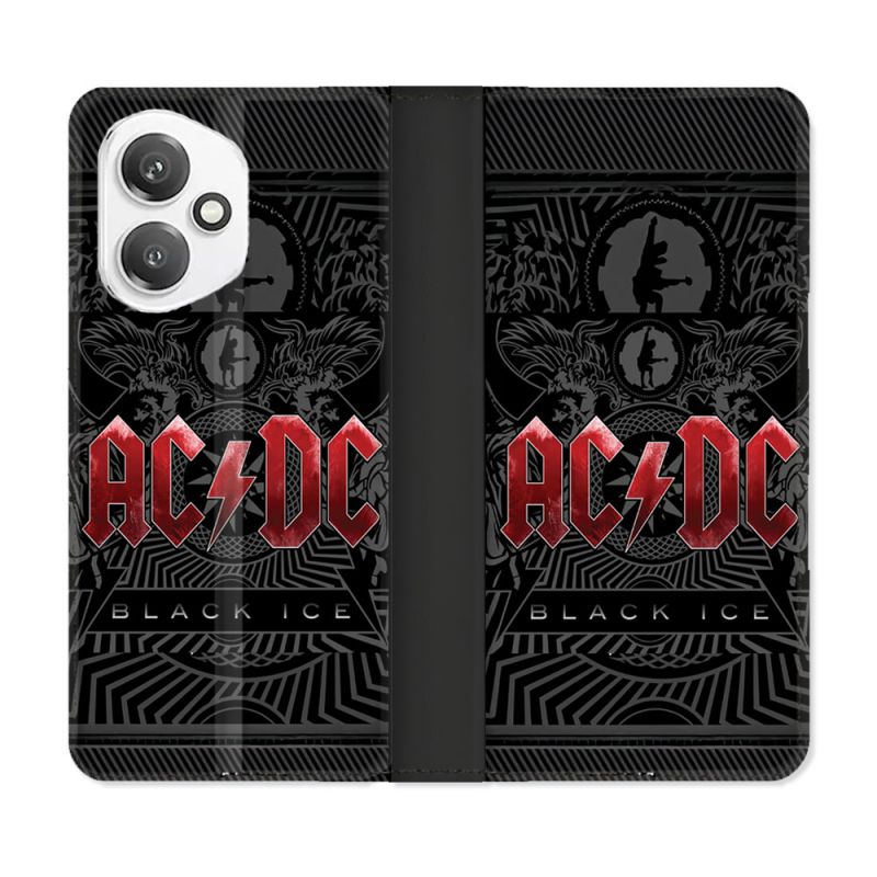 Housse cuir portefeuille Pour Honor 400 5G Musique Rock ACDC Rouge