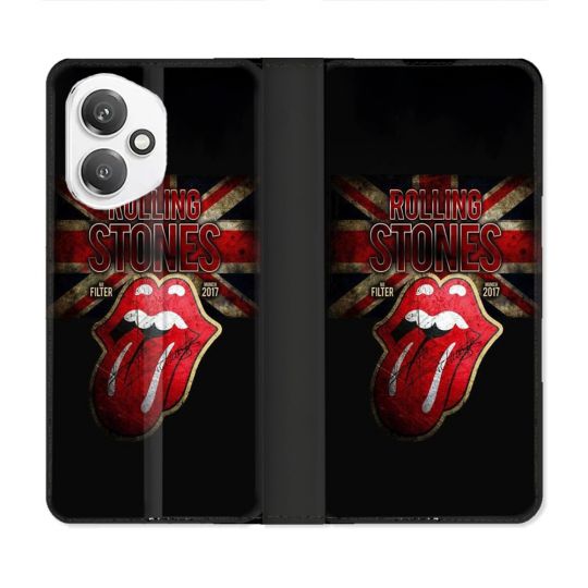 Housse cuir portefeuille Pour Honor 400 5G Musique Rolling Stones