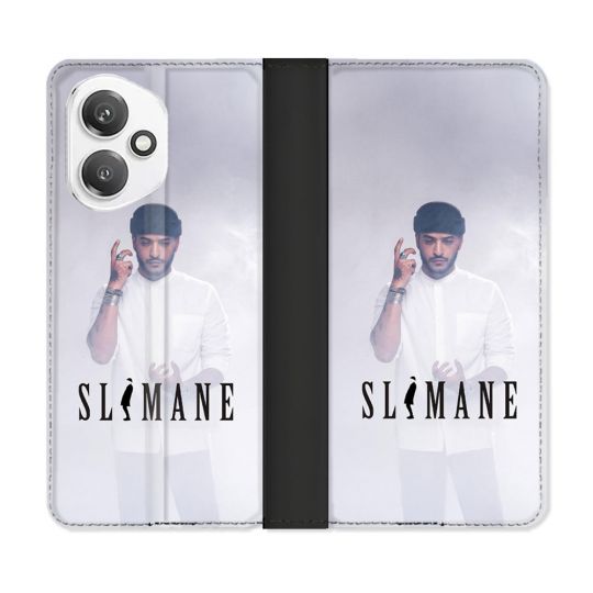 Housse cuir portefeuille Pour Honor 400 5G Musique Slimane Blanc