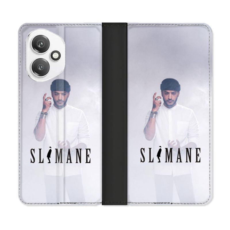 Housse cuir portefeuille Pour Honor 400 5G Musique Slimane Blanc