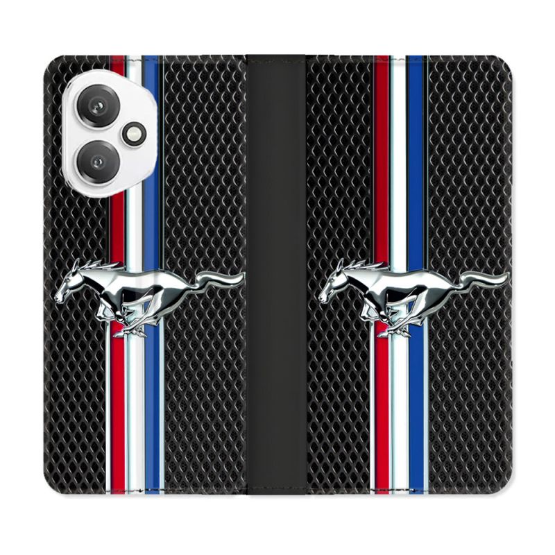 Housse cuir portefeuille Pour Honor 400 5G Mustang