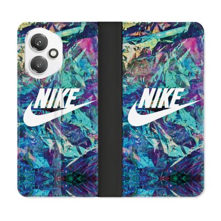 Housse cuir portefeuille Pour Honor 400 5G Nike Turquoise