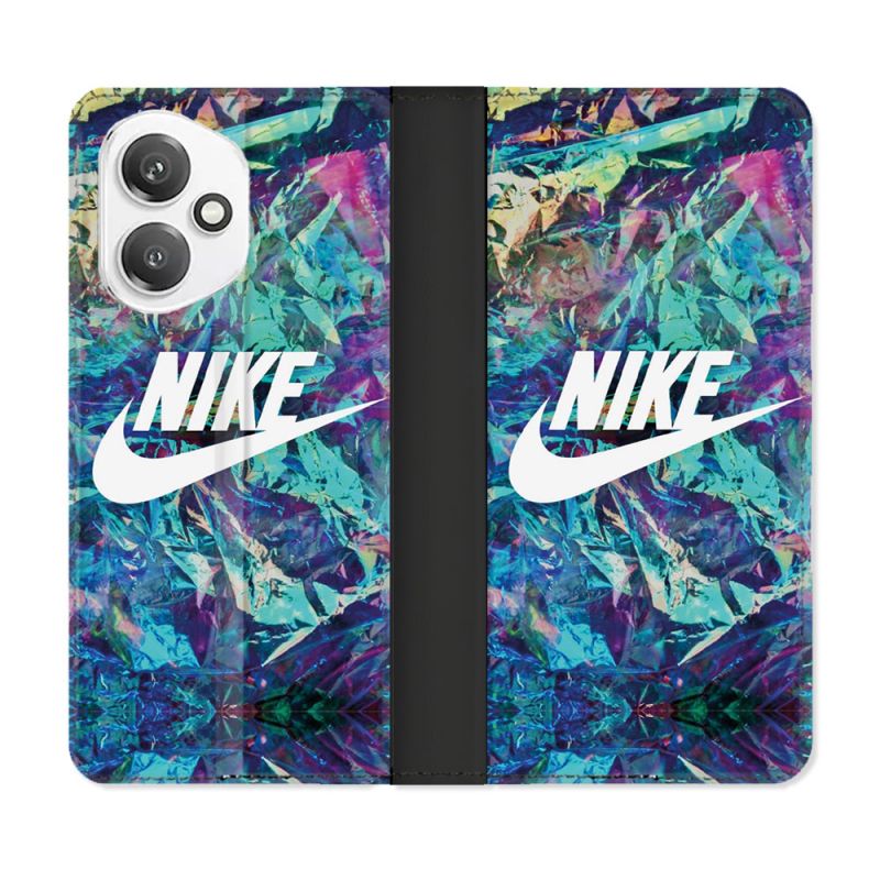 Housse cuir portefeuille Pour Honor 400 5G Nike Turquoise