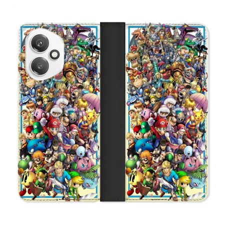 Housse cuir portefeuille Pour Honor 400 5G Nintendo