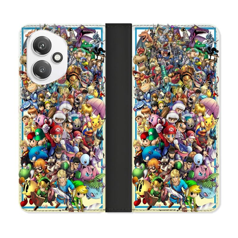 Housse cuir portefeuille Pour Honor 400 5G Nintendo