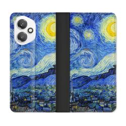 Housse cuir portefeuille Pour Honor 400 5G Peinture La nuit étoilée