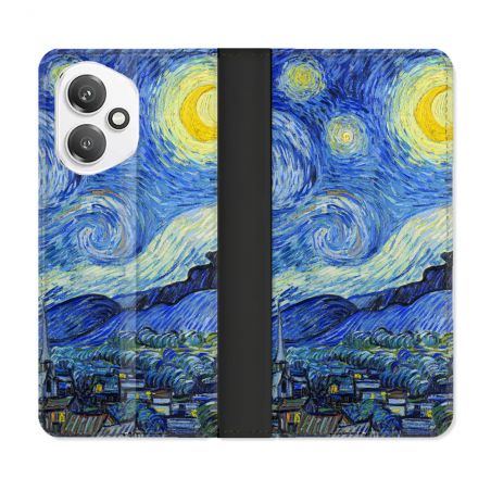 Housse cuir portefeuille Pour Honor 400 5G Peinture La nuit étoilée