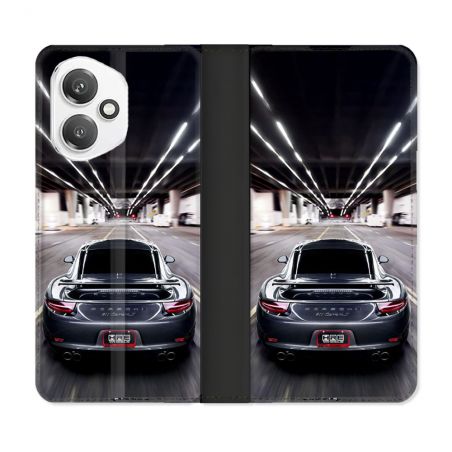 Housse cuir portefeuille Pour Honor 400 5G Porsche 911