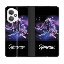 Housse cuir portefeuille Pour Honor 400 5G Signe Zodiaque 2 Gémeaux