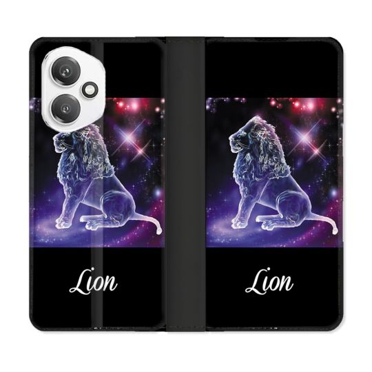 Housse cuir portefeuille Pour Honor 400 5G Signe Zodiaque 2 Lion