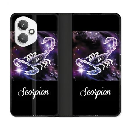 Housse cuir portefeuille Pour Honor 400 5G Signe Zodiaque 2 Scorpion