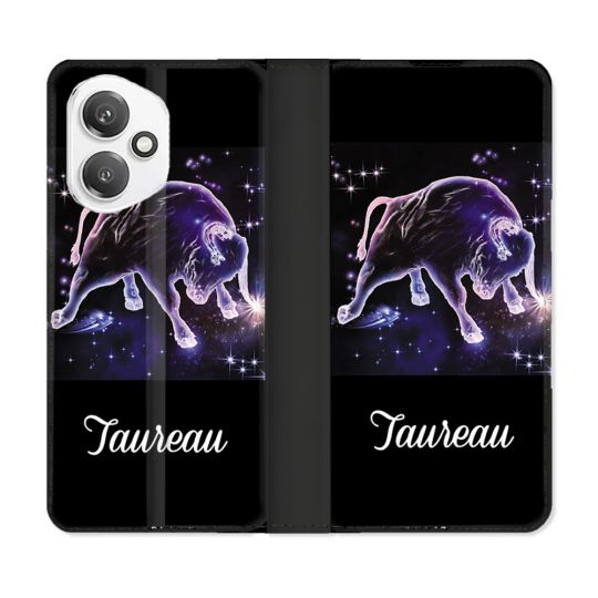 Housse cuir portefeuille Pour Honor 400 5G Signe Zodiaque 2 Taureau