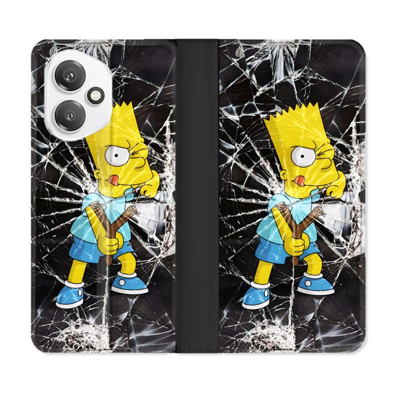 Housse cuir portefeuille Pour Honor 400 5G Simpson Bart
