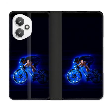 Housse cuir portefeuille Pour Honor 400 5G Sport Cyclisme Bleu