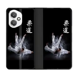 Housse cuir portefeuille Pour Honor 400 5G Sport Judo Noir