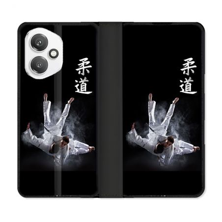 Housse cuir portefeuille Pour Honor 400 5G Sport Judo Noir
