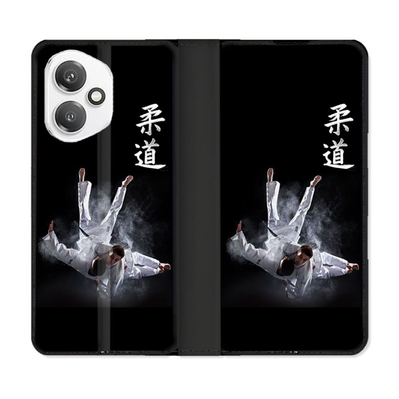 Housse cuir portefeuille Pour Honor 400 5G Sport Judo Noir