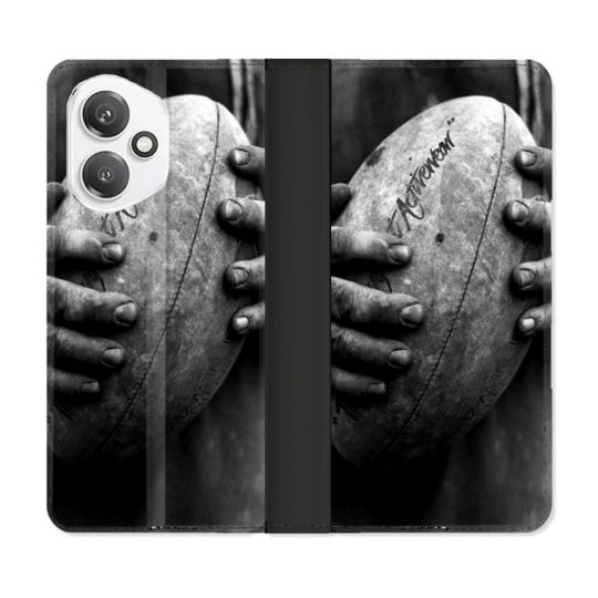 Housse cuir portefeuille Pour Honor 400 5G Sport Rugby Ballon Vintage