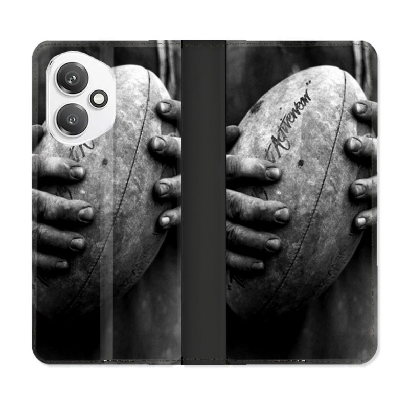 Housse cuir portefeuille Pour Honor 400 5G Sport Rugby Ballon Vintage