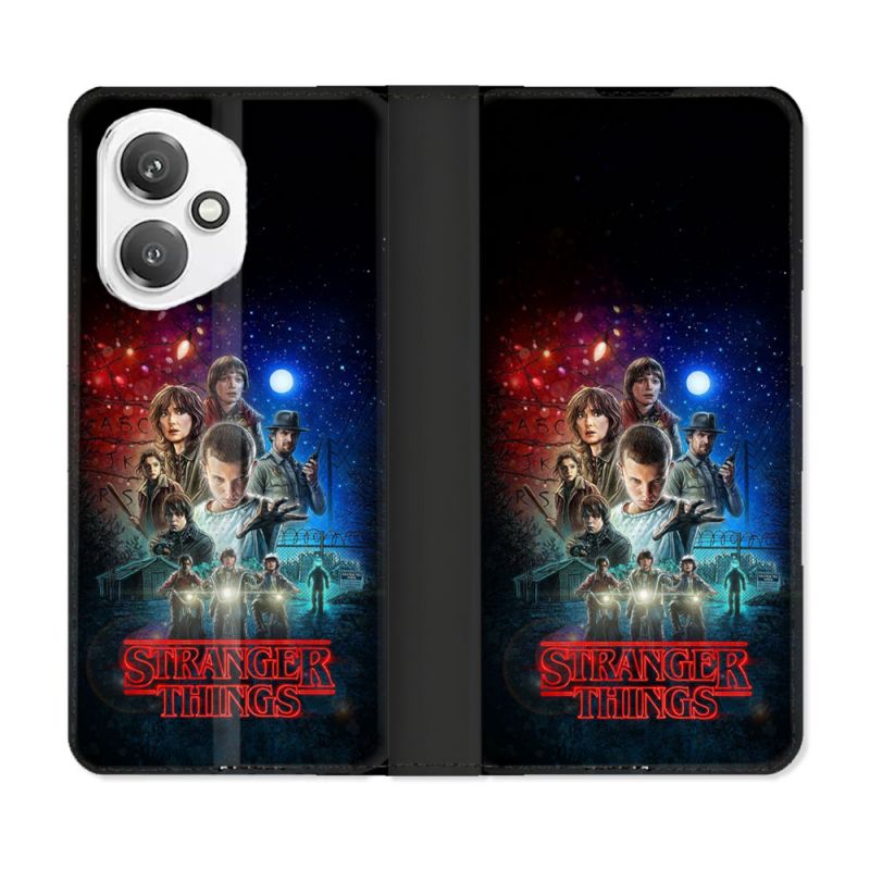 Housse cuir portefeuille Pour Honor 400 5G Stranger Things Affiche 1