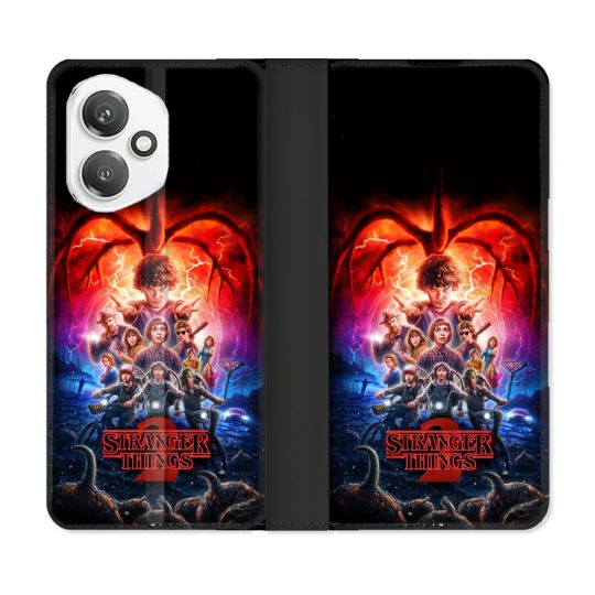 Housse cuir portefeuille Pour Honor 400 5G Stranger Things Affiche 2