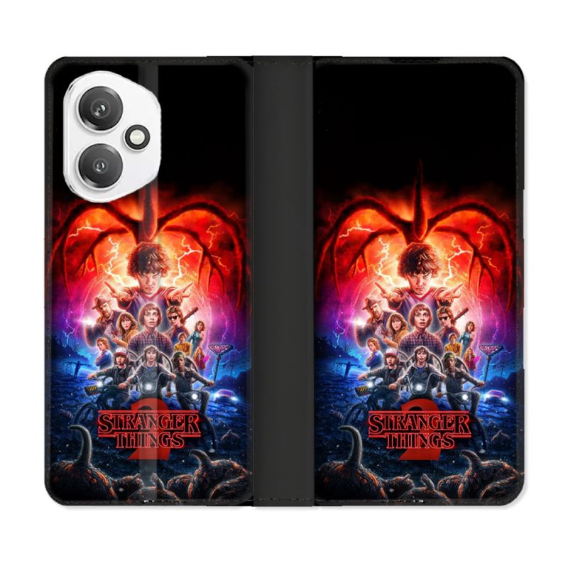Housse cuir portefeuille Pour Honor 400 5G Stranger Things Affiche 2