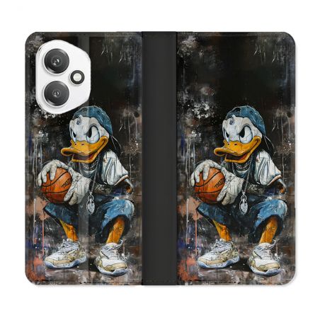 Housse cuir portefeuille Pour Honor 400 5G Street Art Donald Duck