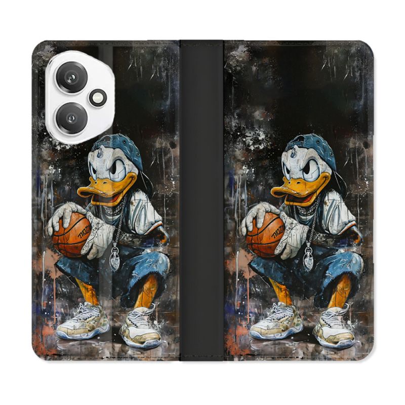 Housse cuir portefeuille Pour Honor 400 5G Street Art Donald Duck