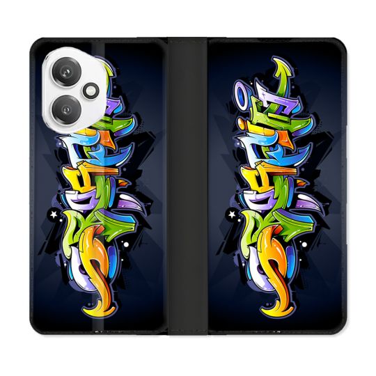 Housse cuir portefeuille Pour Honor 400 5G Street Art Graffiti