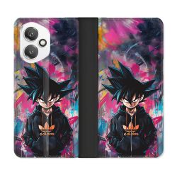 Housse cuir portefeuille Pour Honor 400 5G Street Art Sangoku
