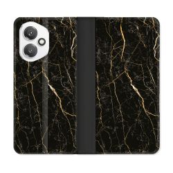 Housse cuir portefeuille Pour Honor 400 5G Texture Marbre Noir