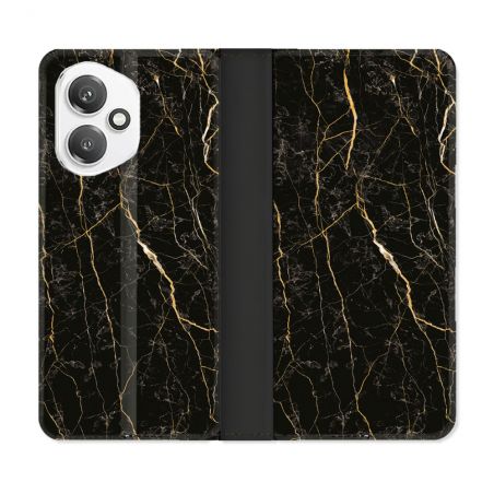 Housse cuir portefeuille Pour Honor 400 5G Texture Marbre Noir