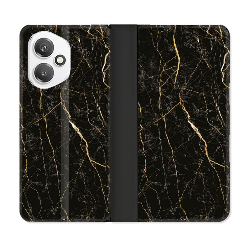 Housse cuir portefeuille Pour Honor 400 5G Texture Marbre Noir
