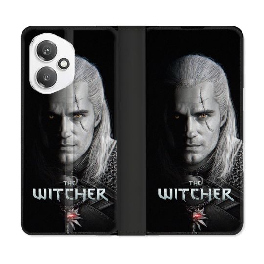 Housse cuir portefeuille Pour Honor 400 5G The Witcher Noir