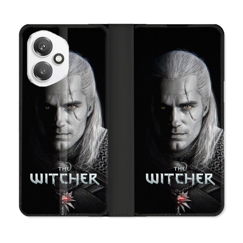Housse cuir portefeuille Pour Honor 400 5G The Witcher Noir