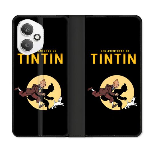 Housse cuir portefeuille Pour Honor 400 5G Tintin Classique