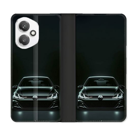 Housse cuir portefeuille Pour Honor 400 5G Volkwagen Golf GTI