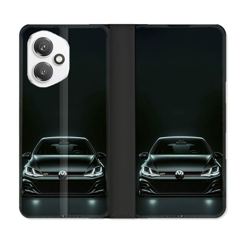 Housse cuir portefeuille Pour Honor 400 5G Volkwagen Golf GTI
