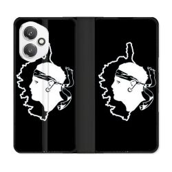 Housse cuir portefeuille Pour Honor 400 5G Voyage Corse Noir
