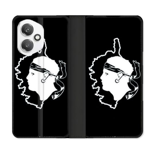 Housse cuir portefeuille Pour Honor 400 5G Voyage Corse Noir